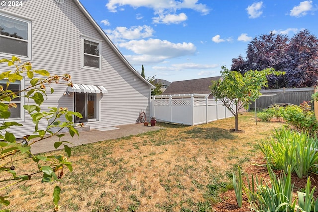 view of yard featuring a patio area