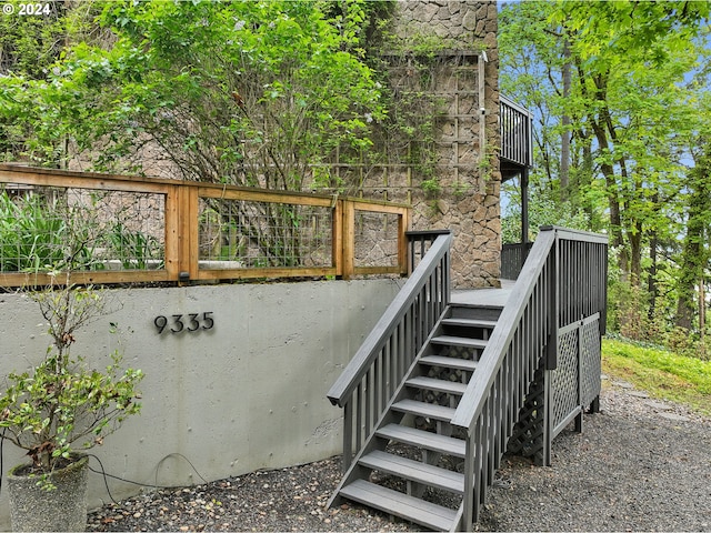 view of stairs