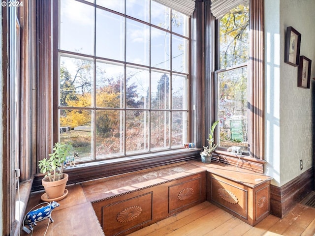 interior details with hardwood / wood-style flooring