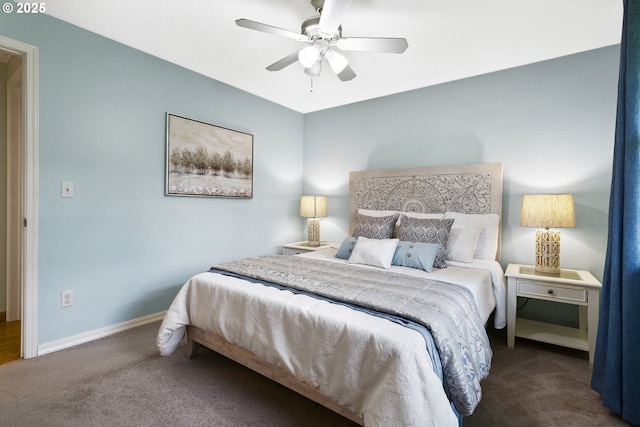 18685 SW Hennig Ct, Beaverton, OR 97003 - carpeted bedroom featuring baseboards and a ceiling fan