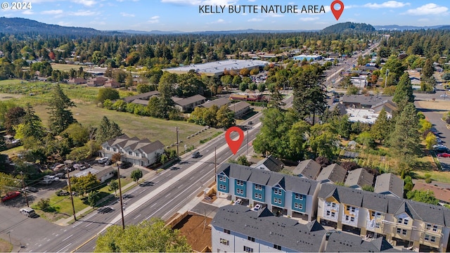 aerial view featuring a mountain view