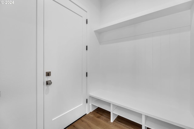 mudroom featuring hardwood / wood-style floors