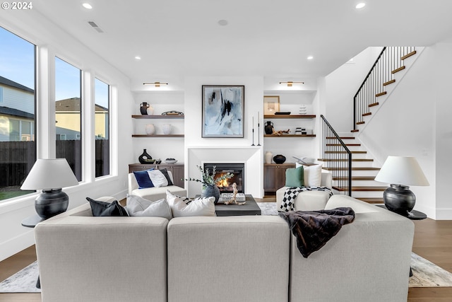 living room featuring hardwood / wood-style floors