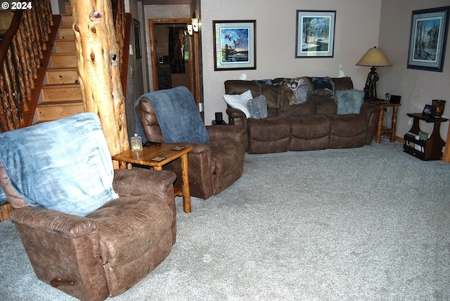 view of carpeted living room