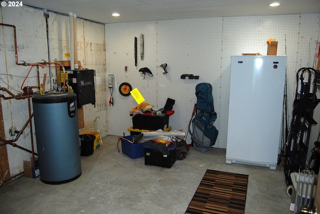 interior space with water heater