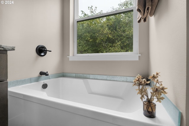 bathroom with a tub