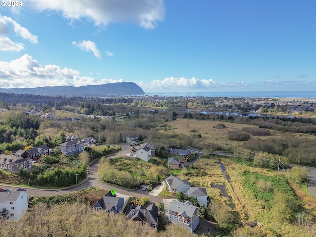 drone / aerial view with a mountain view