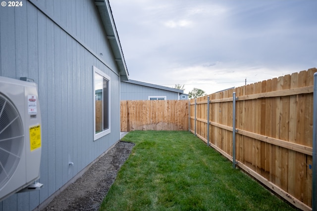 view of yard featuring ac unit