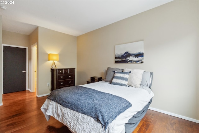 bedroom featuring wood-type flooring