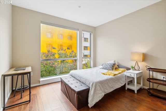 bedroom featuring hardwood / wood-style floors