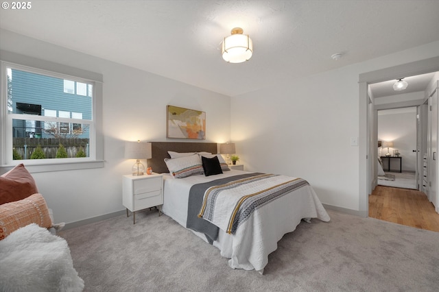 view of carpeted bedroom