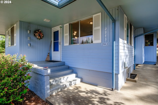 view of doorway to property