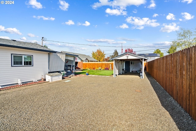 view of yard featuring a gazebo