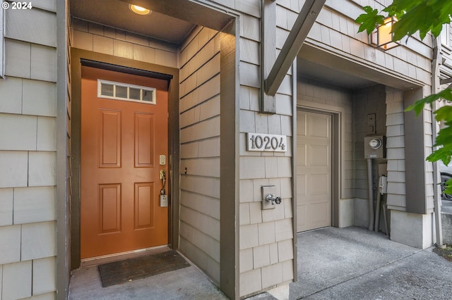 view of doorway to property