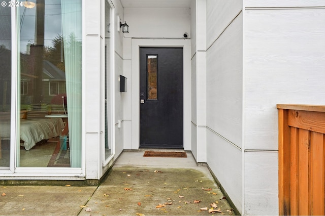 view of doorway to property