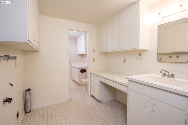 laundry room featuring sink