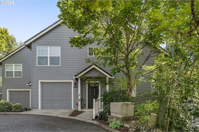 view of front of house featuring a garage