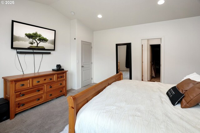 27309 8th St, Junction City, OR 97448 - bedroom with light carpet, recessed lighting, and lofted ceiling