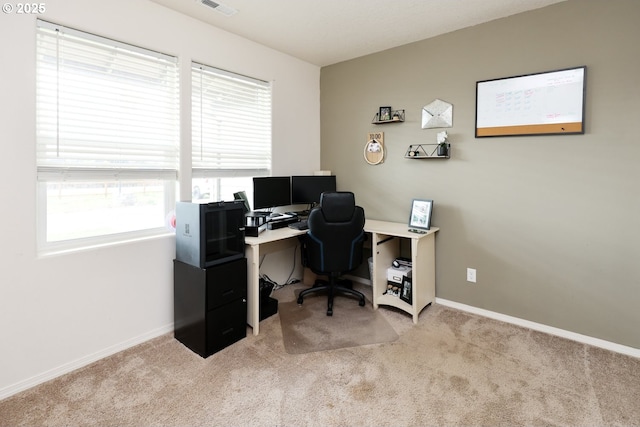 27309 8th St, Junction City, OR 97448 - home office with carpet floors, baseboards, and visible vents