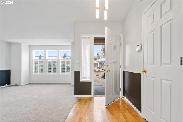 entrance foyer featuring light hardwood / wood-style floors