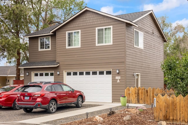 view of front of home featuring a garage