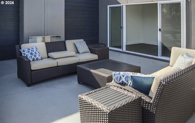 view of patio featuring an outdoor living space