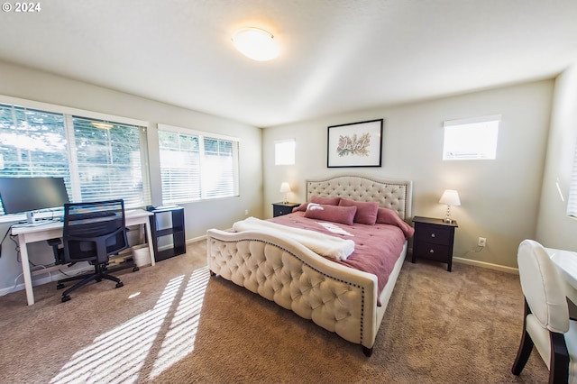 view of carpeted bedroom