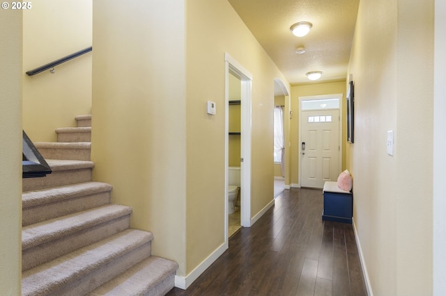 interior space featuring dark wood-type flooring