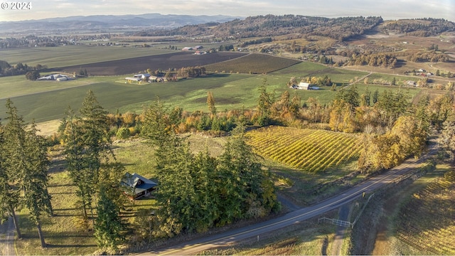 6850 SE Eola Hills Rd, Amity, OR 97101 - view of property location with rural landscape, rows of crops, and a mountainous background