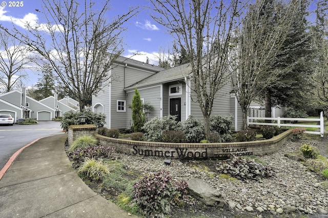 obstructed view of property with fence