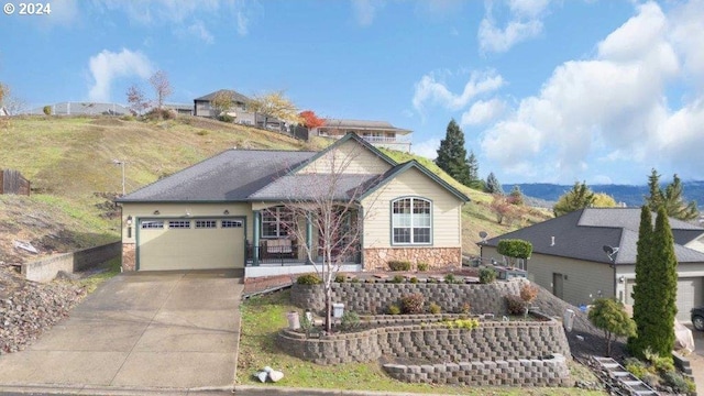 view of property featuring a garage