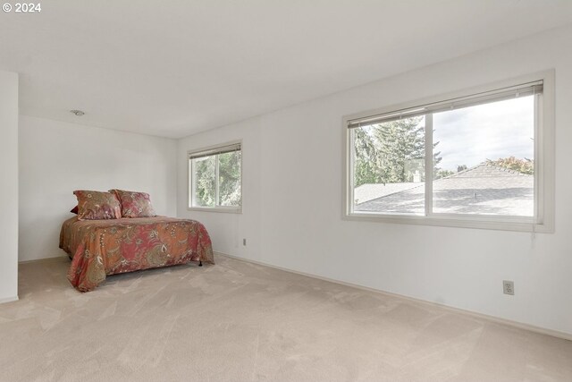 bonus room featuring carpet flooring and lofted ceiling with skylight