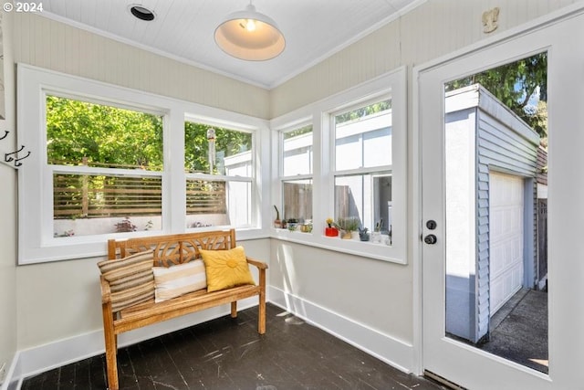 view of sunroom