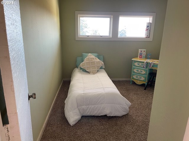 bedroom with carpet floors