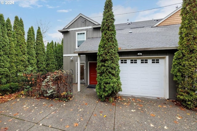 front of property featuring a garage