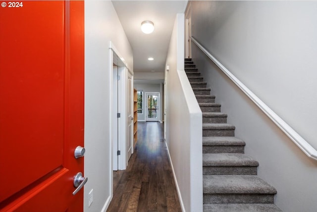 interior space with hardwood / wood-style flooring