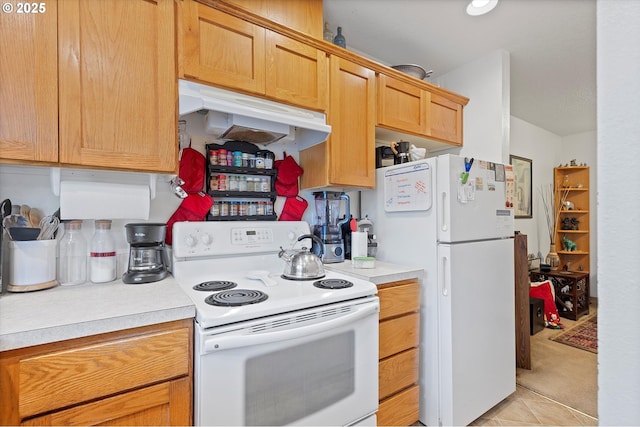 kitchen with white appliances