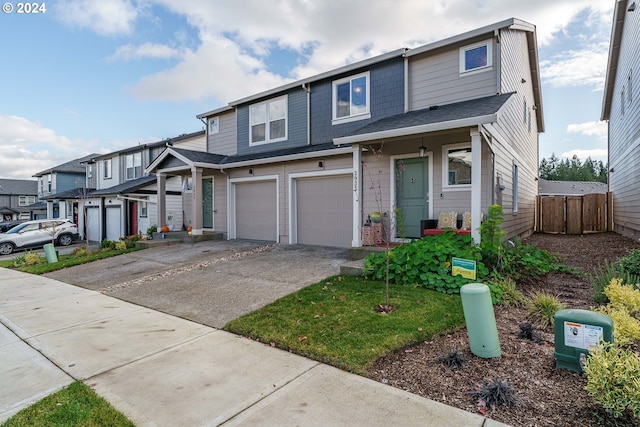 view of front of house featuring a garage