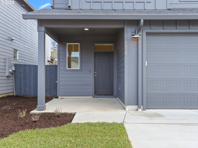 view of doorway to property