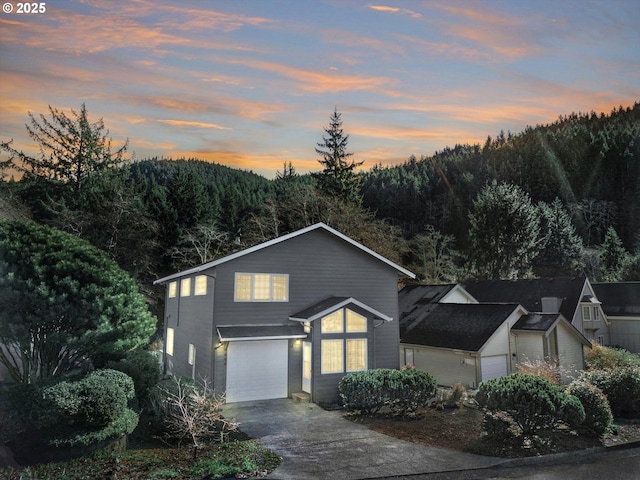 view of front of house featuring a garage