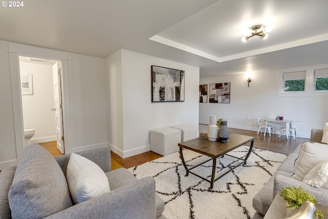 living room featuring hardwood / wood-style floors