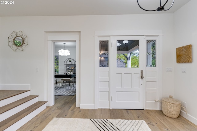 entryway featuring light wood-type flooring