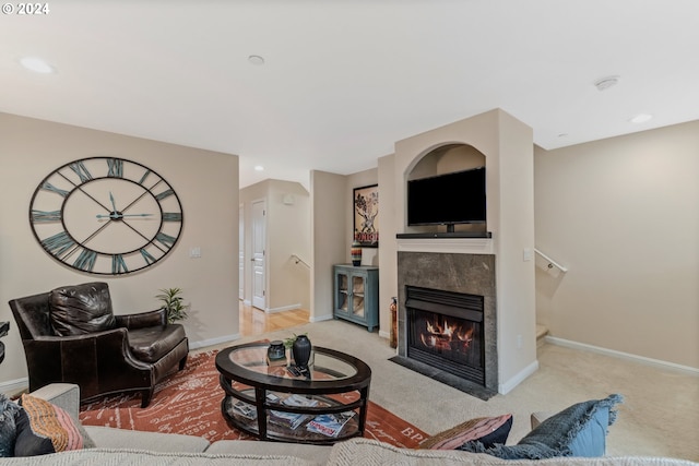 view of carpeted living room