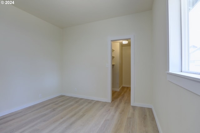 empty room featuring light hardwood / wood-style flooring