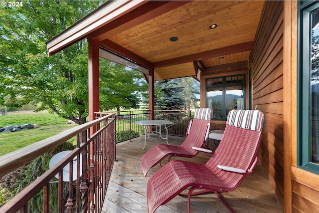 view of wooden deck