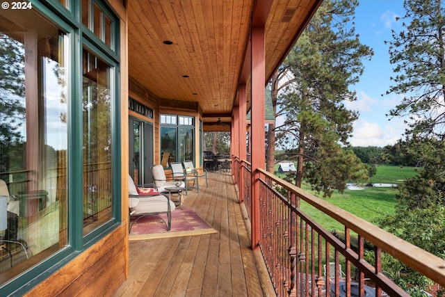 view of wooden terrace