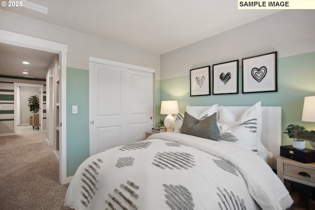 2236 Ash St Unit 21, Woodland, WA 98674 - bedroom with carpet flooring, baseboards, and a closet