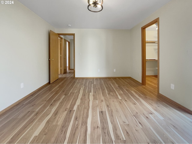 empty room featuring light hardwood / wood-style floors