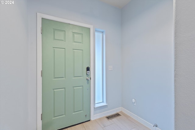 entryway featuring light hardwood / wood-style floors