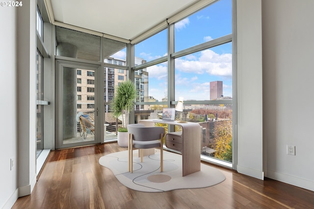 sunroom / solarium with plenty of natural light